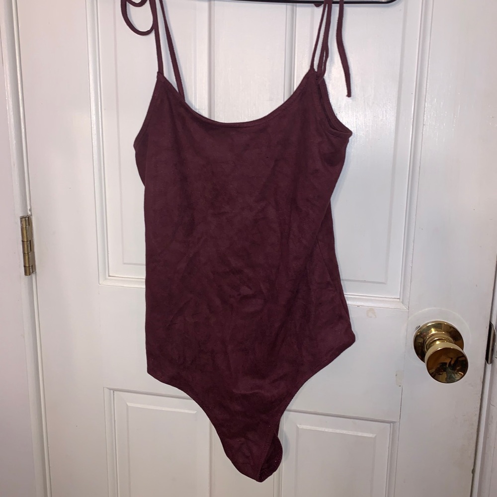 Burgundy bodysuit